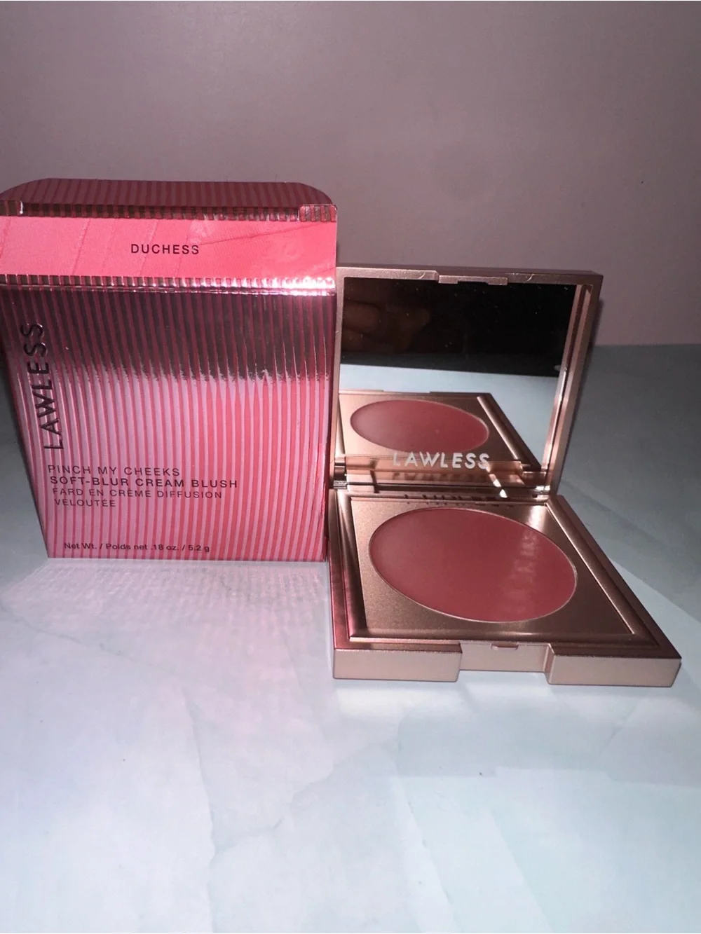 LAWLESS Duchess Soft-Blur Cream Blush — Warm Rose Pink